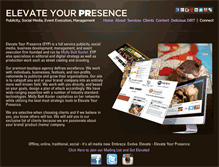Tablet Screenshot of elevateyourpresence.com
